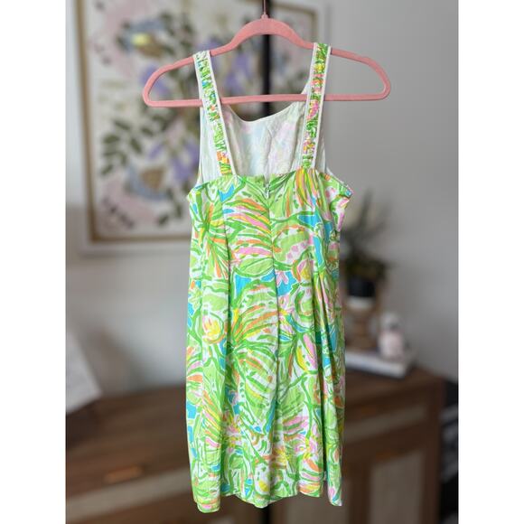 Lilly Pulitzer Fryer Elephant Ear Printed Shift Mini Dress Green Womens Size 2 - Picture 5 of 13